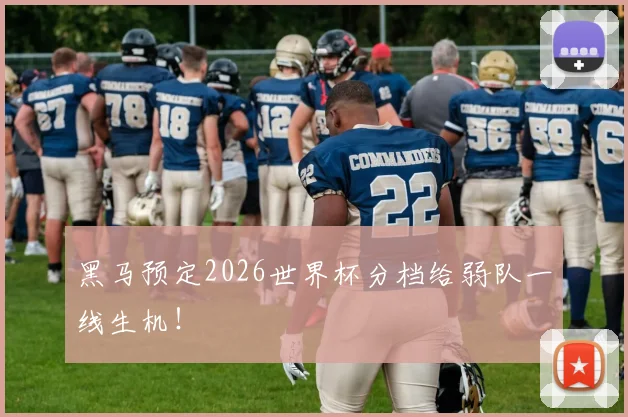 黑马预定2026世界杯分档给弱队一线生机！